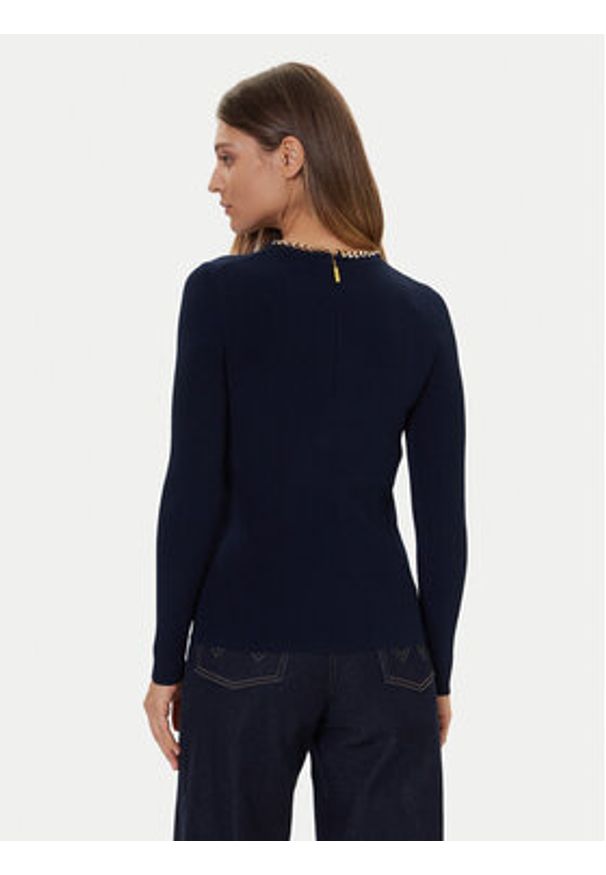 MICHAEL Michael Kors Sweter MF561CJ33D Granatowy Slim Fit. Kolor: niebieski. Materiał: wiskoza