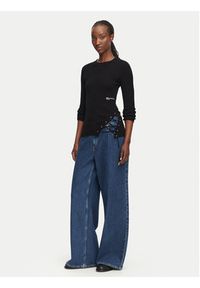Karl Lagerfeld Jeans Sweter B3W18009 Czarny Slim Fit. Kolor: czarny. Materiał: wiskoza #4