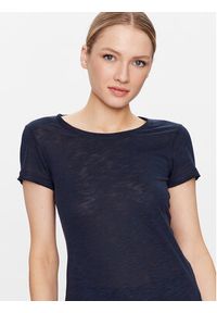 Sisley T-Shirt 3TNHL11A2 Granatowy Regular Fit. Kolor: niebieski. Materiał: bawełna #3