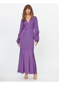 TwinSet - TWINSET Sukienka wieczorowa 232TT2171 Fioletowy Regular Fit. Kolor: fioletowy. Materiał: wiskoza. Styl: wizytowy
