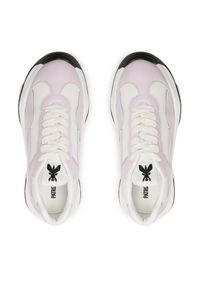 Patrizia Pepe Sneakersy | 8Z0081/E028 | Kobieta | Biały, Fioletowy. Nosek buta: okrągły. Kolor: fioletowy, biały, wielokolorowy. Materiał: skóra ekologiczna, tkanina. Wzór: aplikacja. Obcas: na platformie. Sport: turystyka piesza