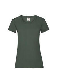 FRUIT OF THE LOOM - Koszulka Damska Valueweight. Kolor: zielony