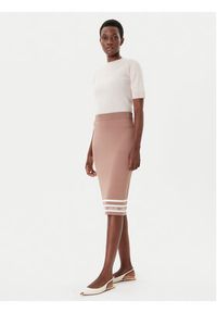 Liu Jo Sport Spódnica ołówkowa TF5217 MS63L Brązowy Regular Fit. Kolor: brązowy. Materiał: syntetyk, wiskoza. Styl: sportowy #4