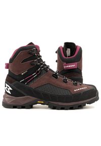 Buty damskie trekkingowe wodoodporne Garmont TOWER TREK GTX WMS. Wysokość cholewki: za kostkę. Kolor: czerwony, wielokolorowy, czarny, brązowy. Materiał: materiał, syntetyk. Szerokość cholewki: normalna