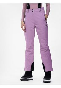 4f - Spodnie narciarskie membrana 5 000 damskie. Kolor: fioletowy. Materiał: poliester. Sezon: zima. Sport: narciarstwo #2