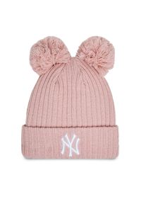 New Era Czapka Wmns Double Pom Nyy 60364289 Różowy. Kolor: różowy. Materiał: akryl, materiał