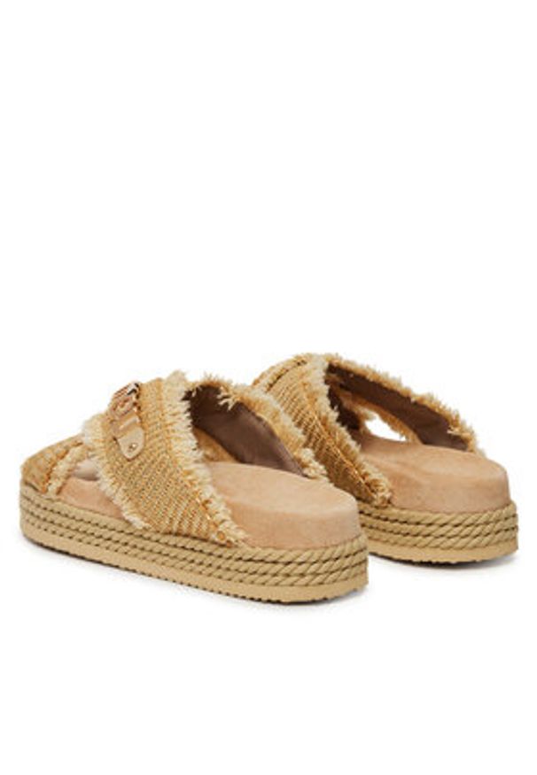 Mou Klapki Criss-cross MU.SW451009K Beżowy. Kolor: beżowy. Materiał: syntetyk