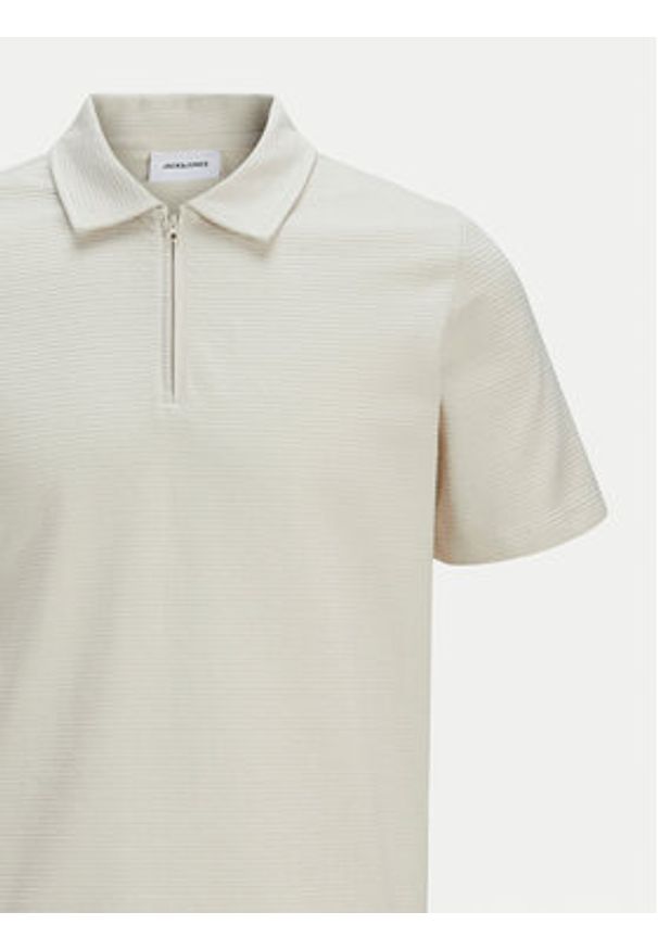 Jack & Jones - Jack&Jones Polo Benja 12269338 Beżowy Regular Fit. Typ kołnierza: polo. Kolor: beżowy. Materiał: bawełna