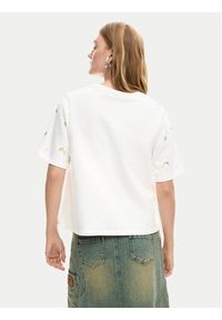 Desigual T-Shirt Oporto 26SWTK09 Écru Regular Fit. Materiał: bawełna #3