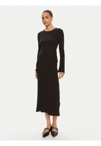 Bruuns Bazaar Sukienka dzianinowa Elliana BBW3979 Czarny Regular Fit. Kolor: czarny. Materiał: wiskoza