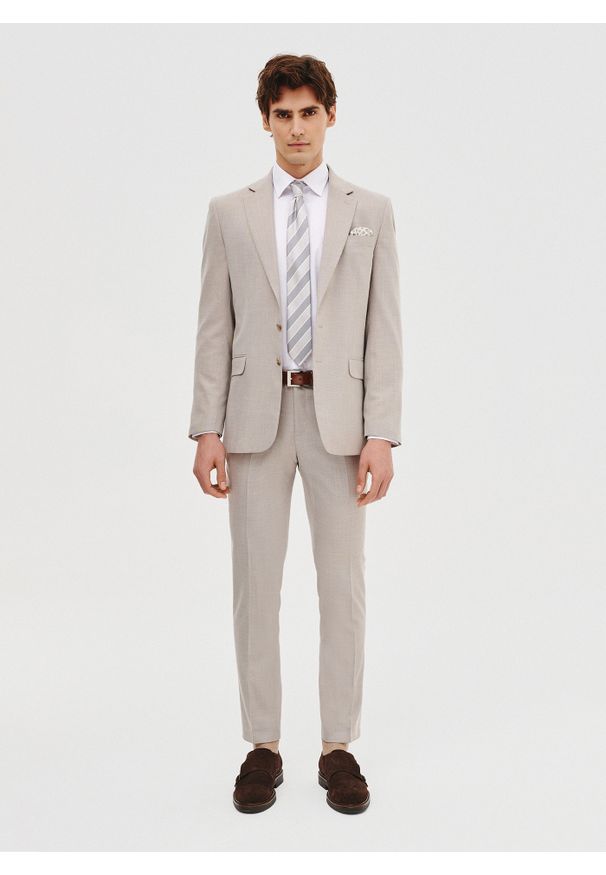 Pako Lorente - PAKO LORENTE – Marynarka garniturowa w kolorze beżowym. Kolor: beżowy. Materiał: poliester, elastan, wiskoza. Wzór: gładki