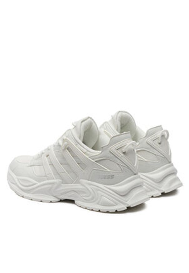 Guess Sneakersy Belluno Low FMTBEL ELE12 Biały. Kolor: biały. Materiał: skóra