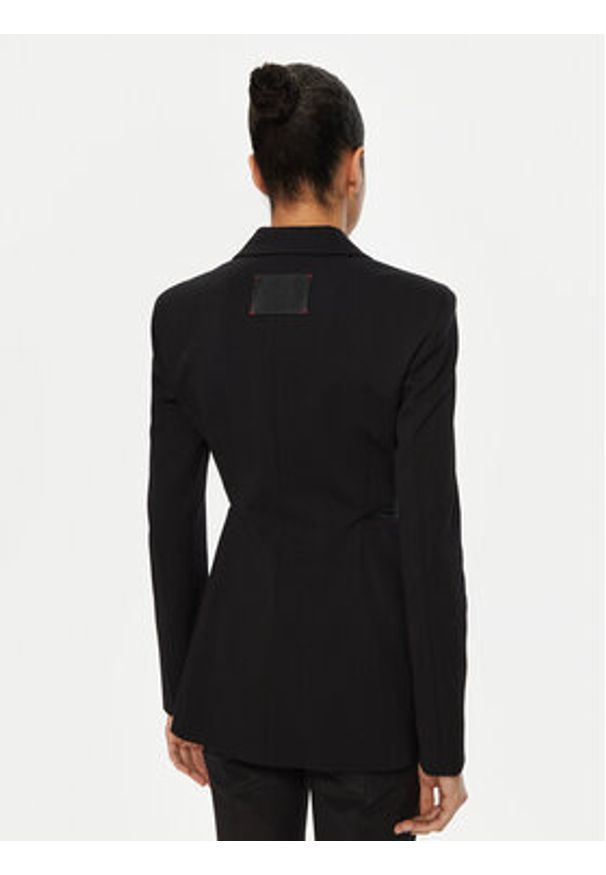 Hugo - HUGO Marynarka Azera-1 50540392 Czarny Regular Fit. Kolor: czarny. Materiał: syntetyk