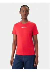 Tommy Jeans T-Shirt DW0DW22277 Czerwony Regular Fit. Kolor: czerwony. Materiał: bawełna #1