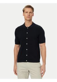 Bugatti Koszula 7100-15536E Granatowy Regular Fit. Kolor: niebieski. Materiał: bawełna #1