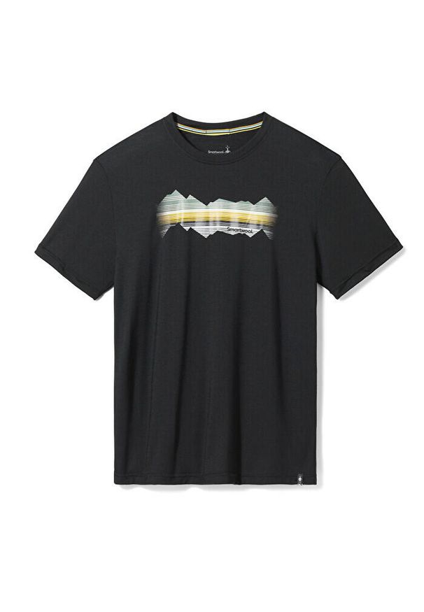 Koszulka z krótkim rękawem unisex Smartwool Mountain Horizon Graphic SS Tee. Kolor: czarny. Długość rękawa: krótki rękaw. Długość: krótkie