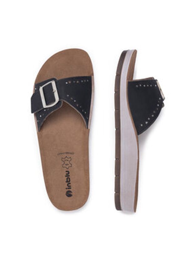 Inblu Klapki CP000047 Czarny. Kolor: czarny. Materiał: syntetyk, skóra