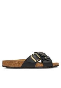 Birkenstock Klapki Siena 1026734 Czarny. Kolor: czarny. Materiał: skóra #1