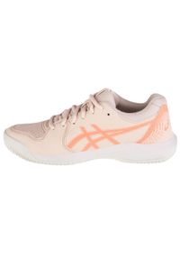 Asics - Buty do tenisa damskie, ASICS Gel-Dedicate 8 Clay. Zapięcie: sznurówki. Kolor: różowy, pomarańczowy, wielokolorowy. Materiał: skóra, syntetyk, materiał. Szerokość cholewki: normalna. Sport: tenis #2