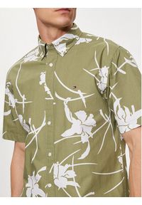 TOMMY HILFIGER - Tommy Hilfiger Koszula Tropical MW0MW34587 Zielony Regular Fit. Kolor: zielony. Materiał: bawełna #3