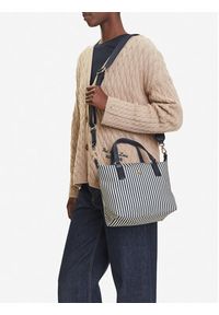 TOMMY HILFIGER - Tommy Hilfiger Torebka Poppy Summer Small Tote AW0AW17202 Granatowy. Kolor: niebieski #4