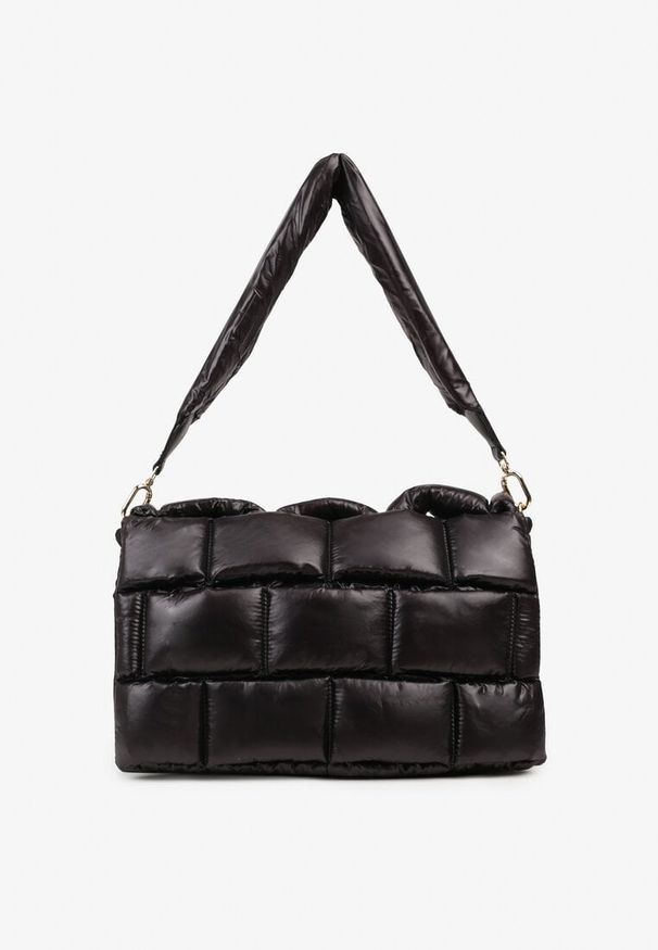 Renee - Czarna Torebka na Ramię Typu Puffer Bag Norriva. Kolor: czarny. Materiał: pikowane. Styl: elegancki. Rodzaj torebki: na ramię