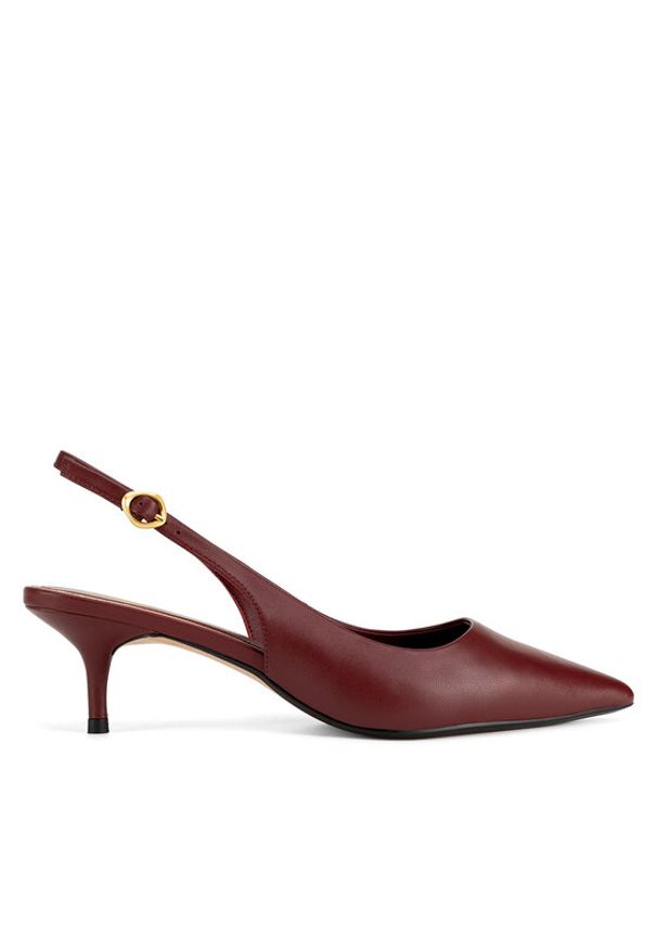 Gino Rossi Czółenka LILIANE-526-2 Bordowy. Kolor: czerwony. Materiał: skóra