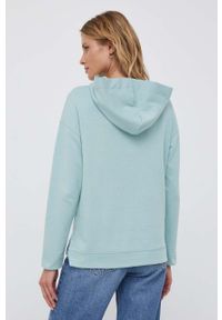 JOOP! - Joop! bluza damska kolor turkusowy z kapturem gładka. Typ kołnierza: kaptur. Kolor: turkusowy. Materiał: bawełna. Wzór: gładki #3