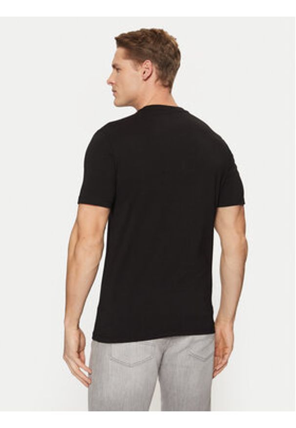 Guess T-Shirt M5RI12 J1314 Czarny Slim Fit. Kolor: czarny. Materiał: bawełna