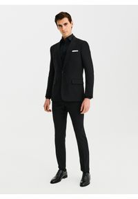Pako Lorente - PAKO LORENTE – Czarne spodnie ganiturowe. Kolor: czarny. Materiał: poliester, elastan, wiskoza. Wzór: gładki. Styl: elegancki, młodzieżowy #5