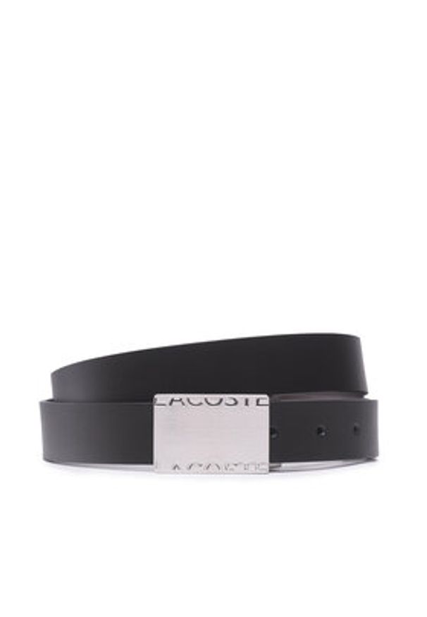 Lacoste Pasek Męski RC4060 Czarny. Kolor: czarny. Materiał: skóra