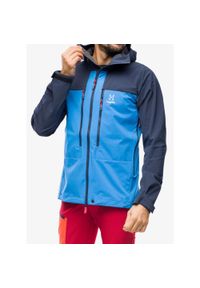 Haglöfs - Kurtka softshell męska Haglofs Roc Sight Softshell Jacket. Kolor: niebieski. Materiał: softshell. Sport: turystyka piesza
