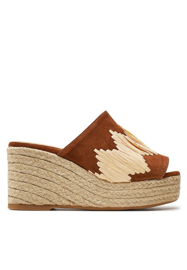 Castañer Espadryle Eleo/186 023437 Brązowy. Kolor: brązowy. Materiał: zamsz, skóra