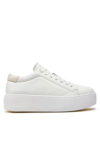 Calvin Klein Sneakersy Flatform Cupsole Lace Up Lth HW0HW01892 Biały. Kolor: biały #1