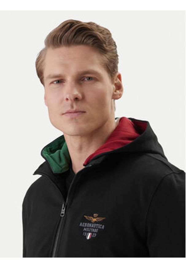 Aeronautica Militare Dres 261TF0108UF00674 Czarny Regular Fit. Kolor: czarny. Materiał: bawełna