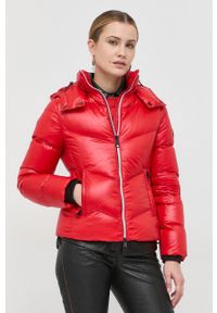 BOSS kurtka puchowa damska kolor czerwony zimowa. Okazja: na co dzień. Kolor: czerwony. Materiał: puch. Sezon: zima. Styl: casual #1