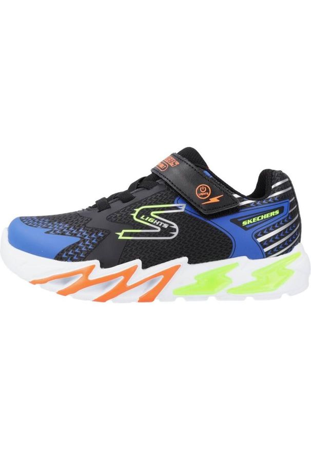 skechers - Buty do chodzenia dla dzieci Skechers Rymt Flex Glow. Zapięcie: rzepy. Kolor: czarny. Materiał: materiał. Szerokość cholewki: normalna. Model: Skechers Sport. Sport: turystyka piesza