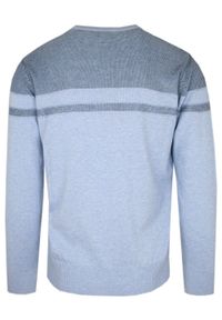 Klasyczny Sweter - Wełna z Akrylem - Pako Jeans - Niebieski. Okazja: do pracy, na spotkanie biznesowe, na co dzień. Kolor: niebieski. Materiał: bawełna, poliester. Styl: klasyczny #3
