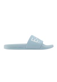 EA7 Emporio Armani - EA7 EMPORIO ARMANI Błękitne klapki Flip flops. Kolor: niebieski #3