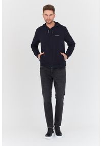Armani Exchange - ARMANI EXCHANGE Granatowa męska bluza z kapturem, Rozmiar M. Typ kołnierza: kaptur. Kolor: niebieski #5