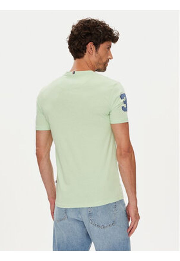 U.S. Polo Assn. T-Shirt MUP3311 Zielony Slim Fit. Typ kołnierza: polo. Kolor: zielony. Materiał: bawełna