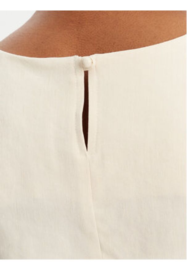 Marella Top Terni 2513161055 Écru Regular Fit. Materiał: wiskoza, len