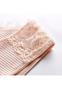 Intica - Figi prążkowane z koronką na co dzień i okazje Asja. Kolor: szary. Materiał: prążkowany, koronka. Wzór: koronka #4