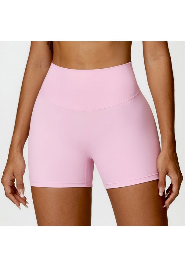 Intica - Spodenki sportowe modelujące z elastycznym pasem do treningu i biegania Essence. Kolor: różowy. Materiał: materiał. Sport: fitness