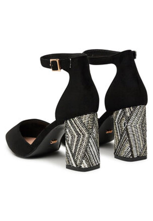 DeeZee Czółenka A1-0272H1 Czarny. Kolor: czarny. Materiał: materiał