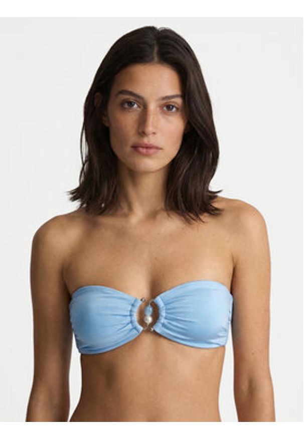 Seafolly Góra od bikini Palermo 31283-217 Błękitny. Kolor: niebieski. Materiał: syntetyk