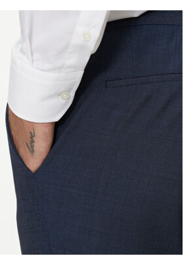 Hugo Garnitur Henry/Getlin232X 50495717 Granatowy Slim Fit. Kolor: niebieski. Materiał: syntetyk, wełna