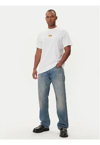 Versace Jeans Couture T-Shirt 79GAHT08 CJ00T Biały Regular Fit. Kolor: biały. Materiał: bawełna