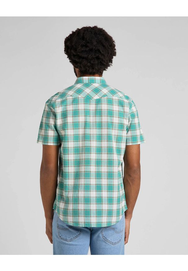 Lee - LEE SS WESTERN SHIRT MĘSKA KOSZULA TEAL WASH L66OOBUB 112145388