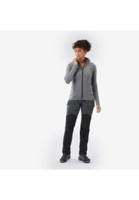 SIMOND - Bluza trekkingowa damska Merino Fresh. Kolor: szary. Materiał: wełna, materiał, poliamid, lyocell, elastan. Sport: turystyka piesza